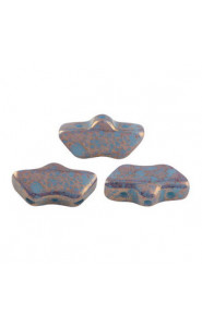 Les perles par Puca® Delos beads Opaque aqua bronze 63020/15496
